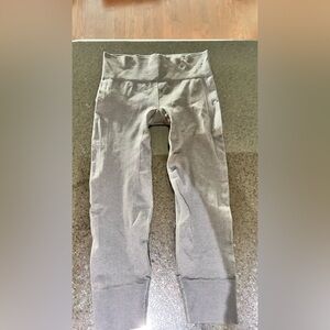 Older Lululemon generation leggings. Dark grey, 7/8 length.